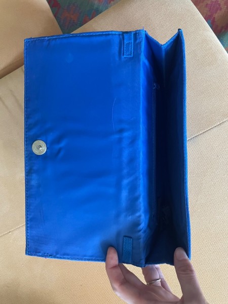 Kabelka puzdrová modrá a ružová